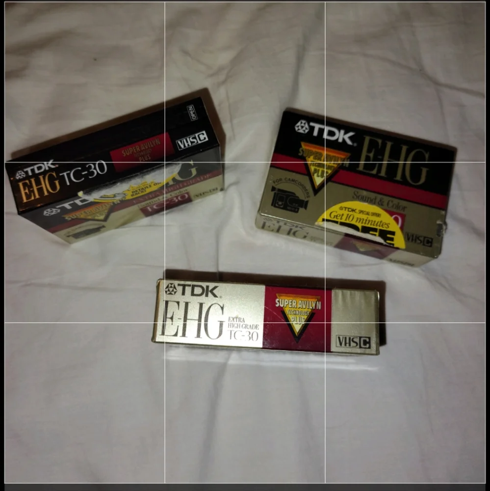 New! TDK EHG TC-30 VHS Tapes Set/3 Camcorder Tape Set
